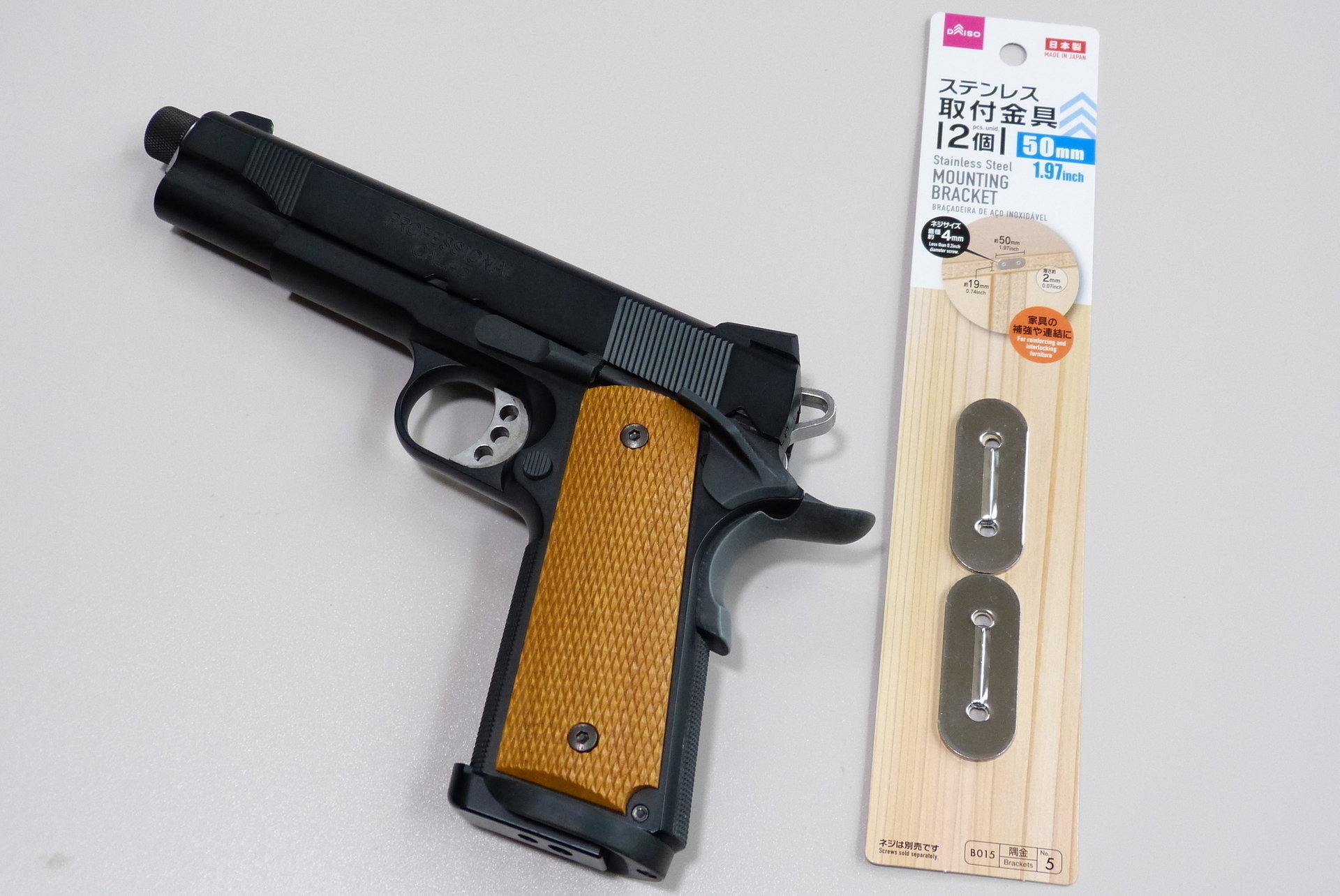 1911 ガバメント 木製グリップ ガスガン モデルガン エアガン 100