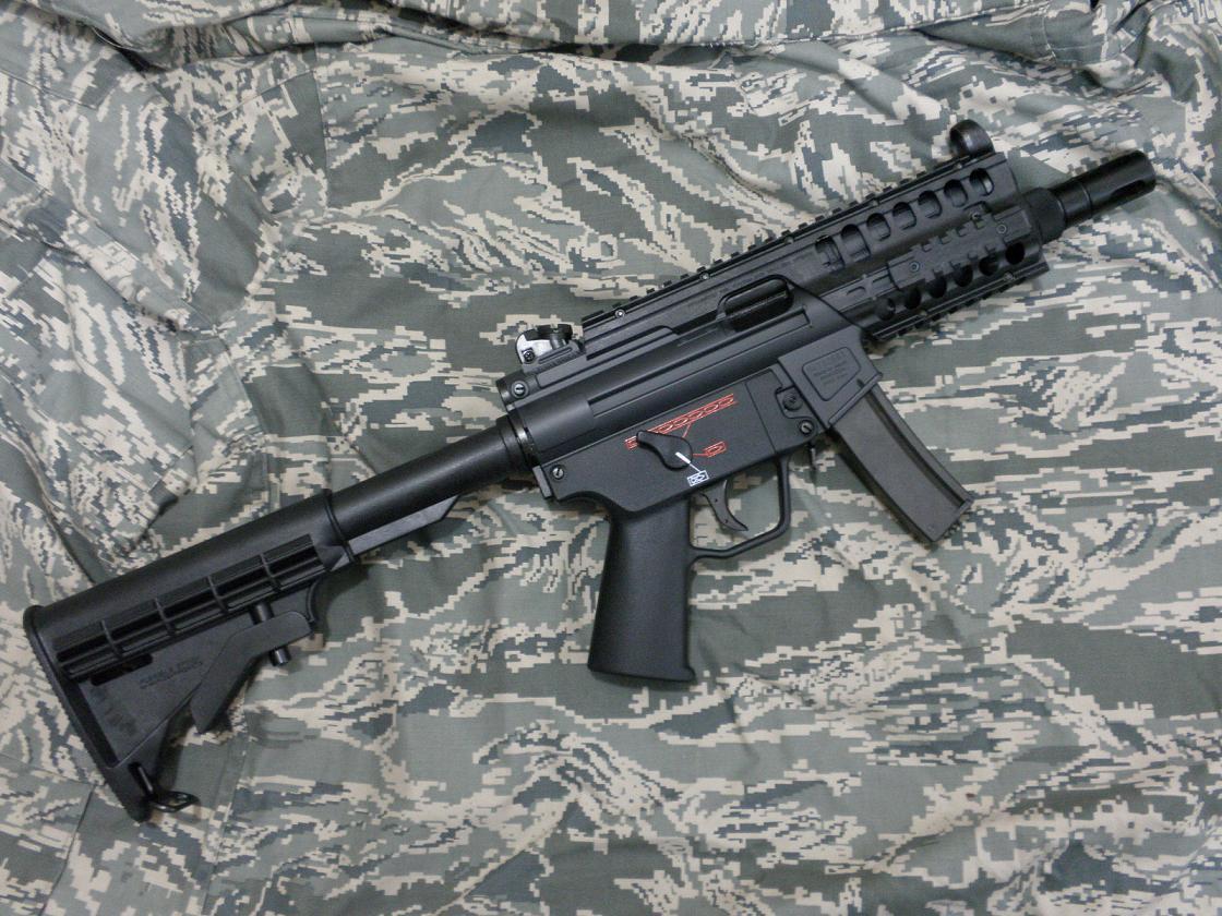 マルゼン MP5K M4ストック&ハイダーカスタム ガスブローバック